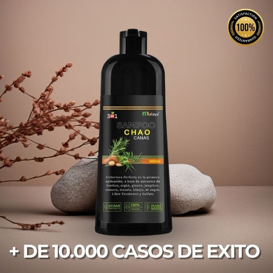 Shampoo ChaoCanas TM 3 en 1 - Despídete de las canas SIN tintes químicos