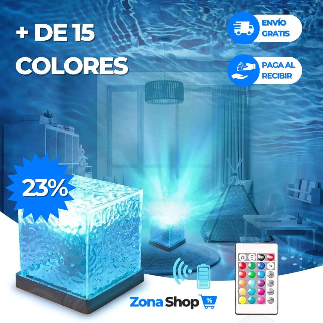 Lampara auroras boreales con 16 colores